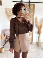 Jupe-short Aveline - Beige