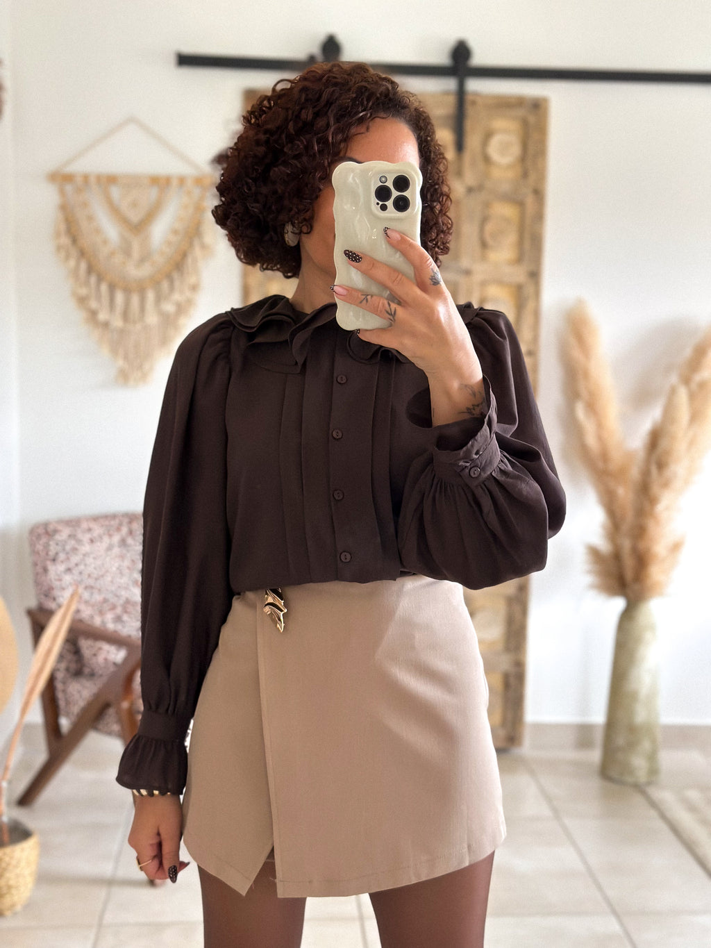 Jupe-short Aveline - Beige