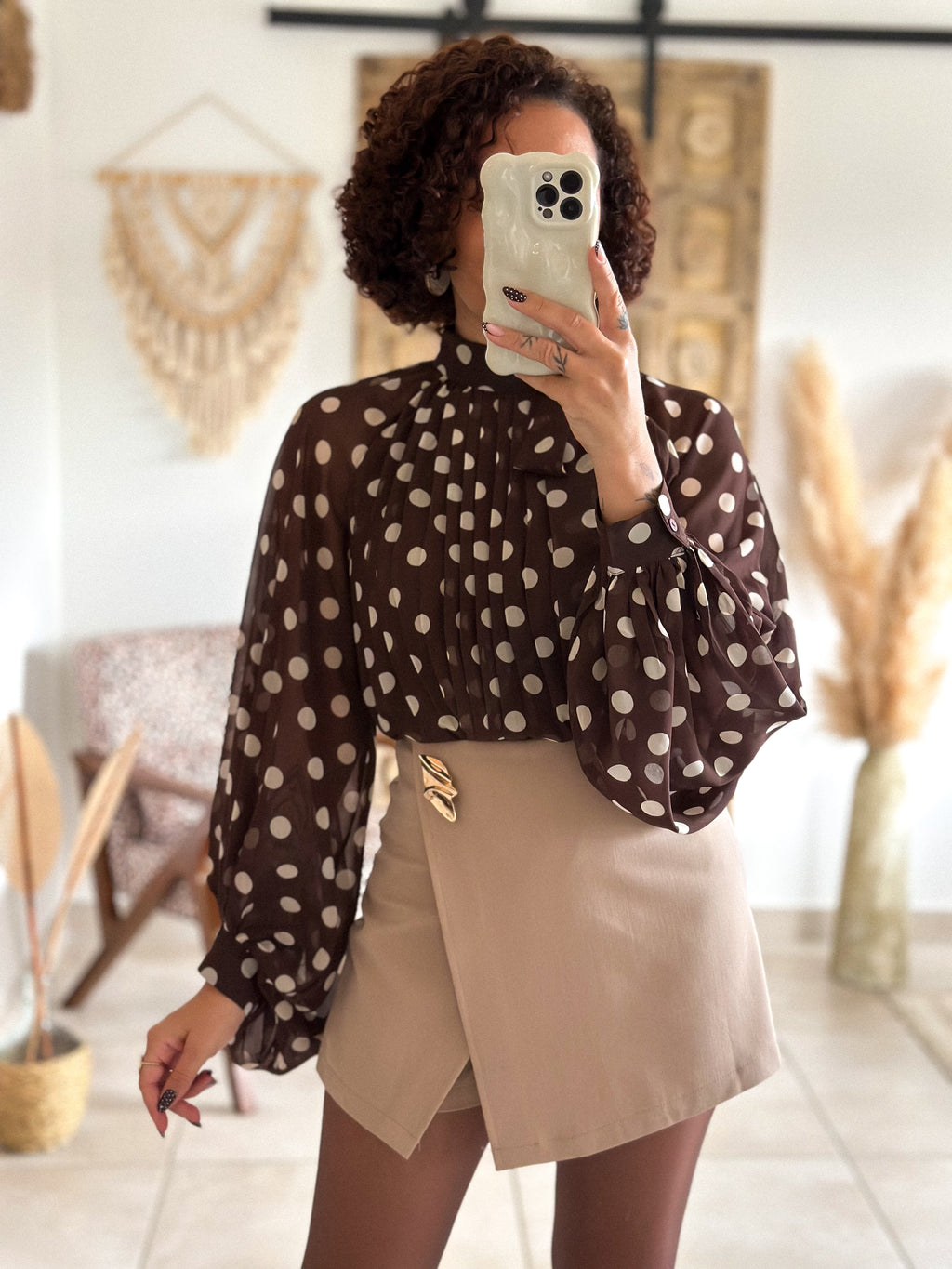 Jupe-short Aveline - Beige