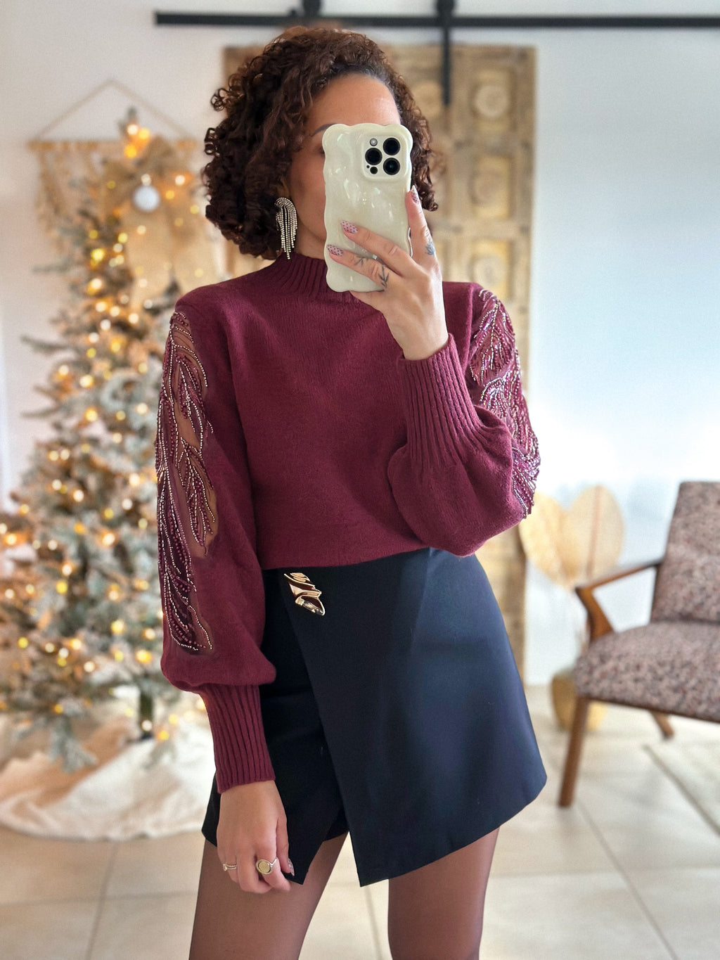 Jupe-short Aveline - Noir