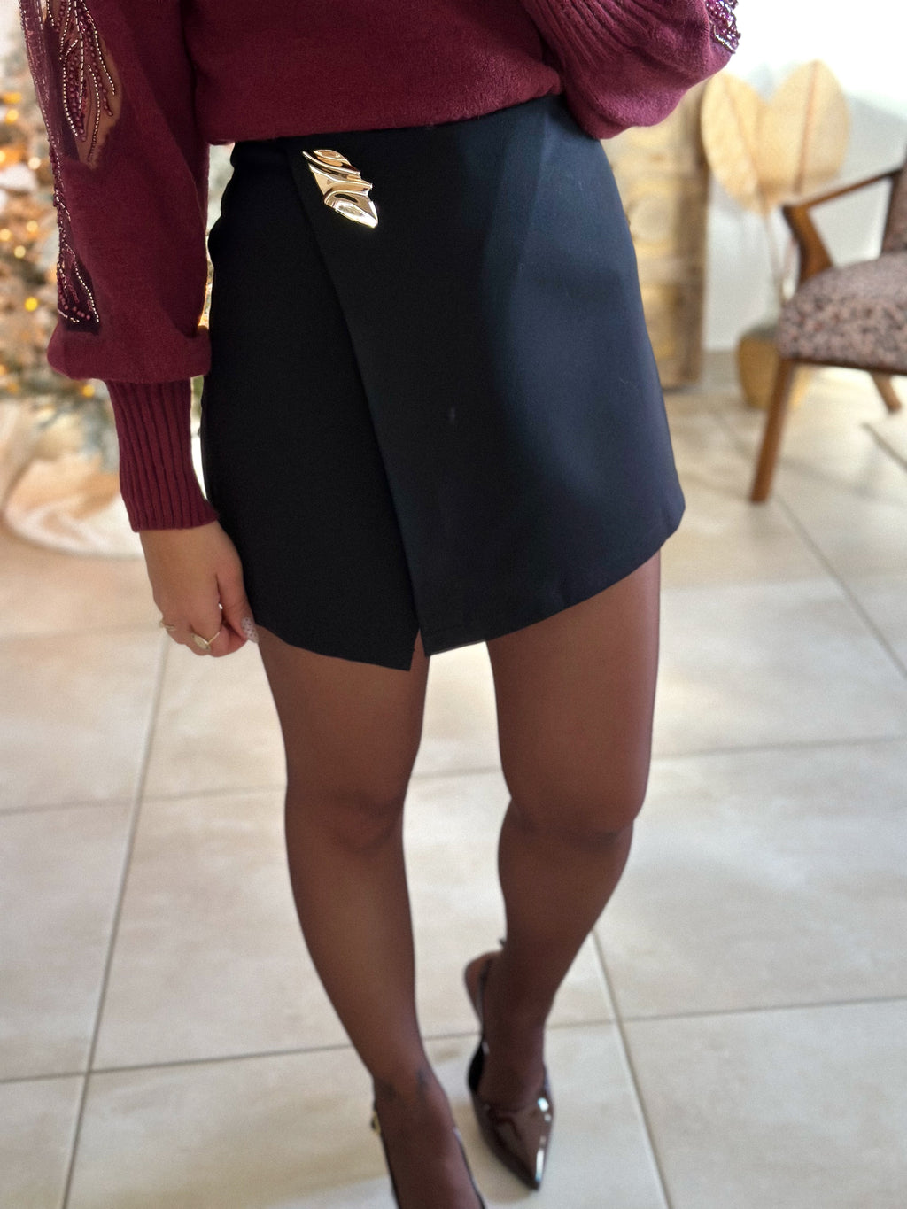 Jupe-short Aveline - Noir