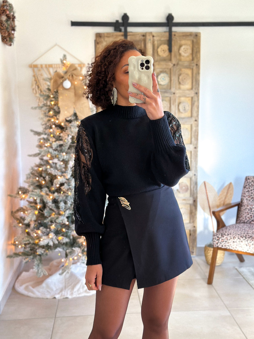 Jupe-short Aveline - Noir