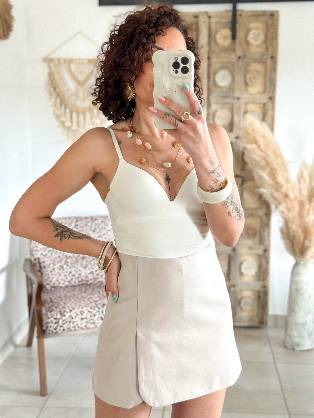 Jupe-short Maya - Beige