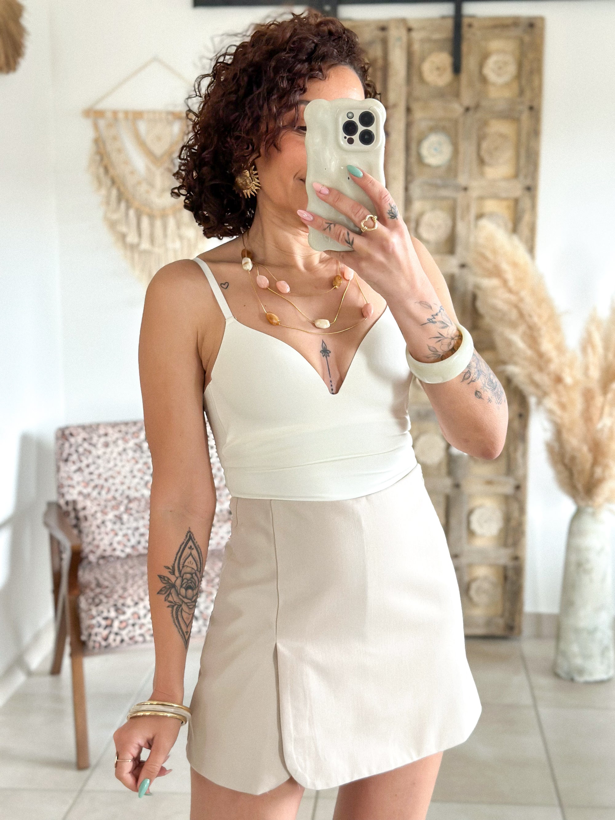 Jupe-short Maya - Beige