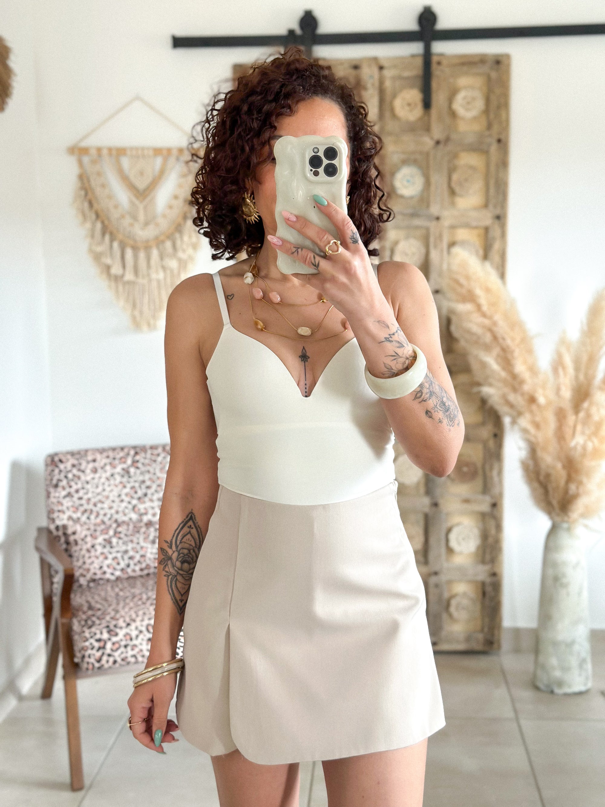 Jupe-short Maya - Beige