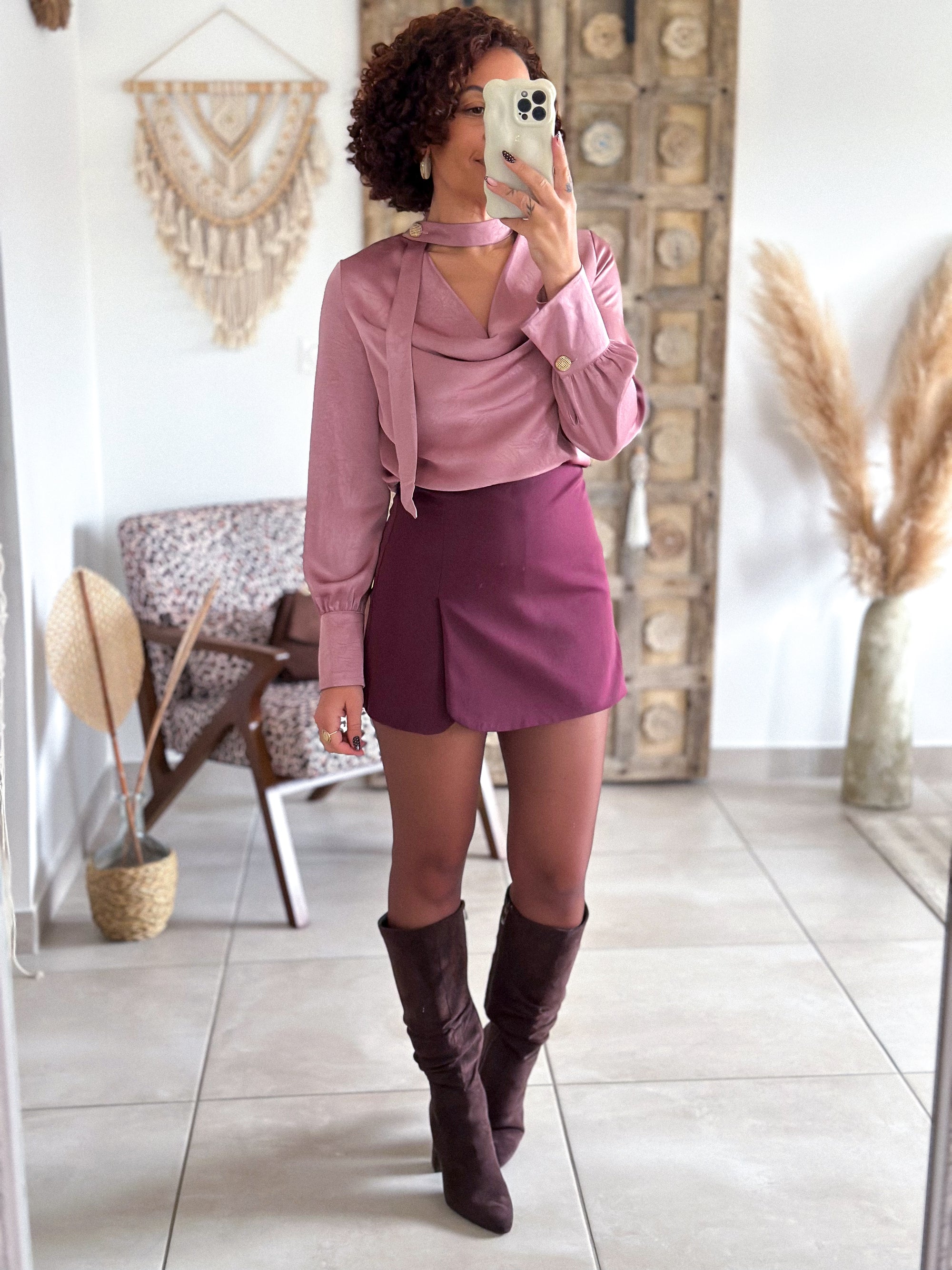 Jupe-Short Maya - Bordeaux