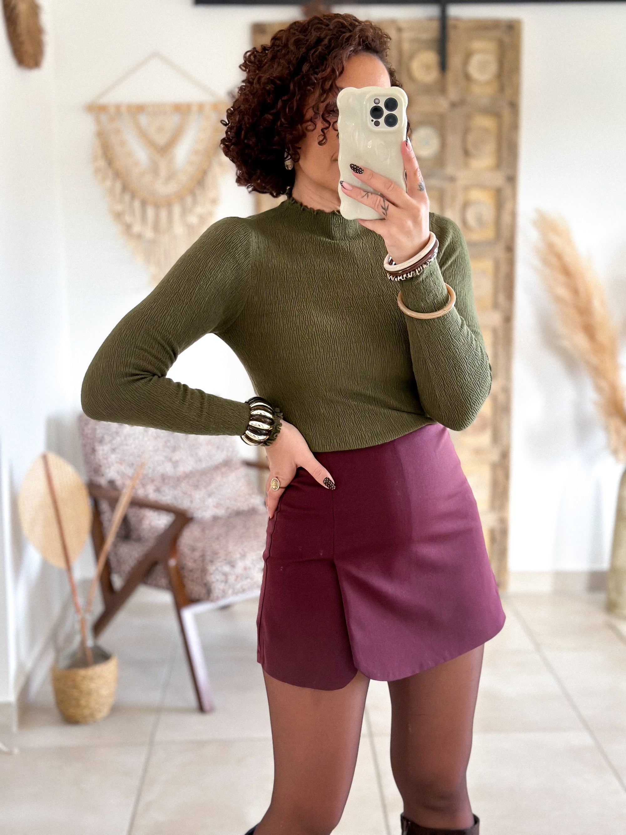 Jupe-Short Maya - Bordeaux