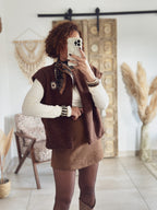 Jupe-short Léonie – Suédine Camel