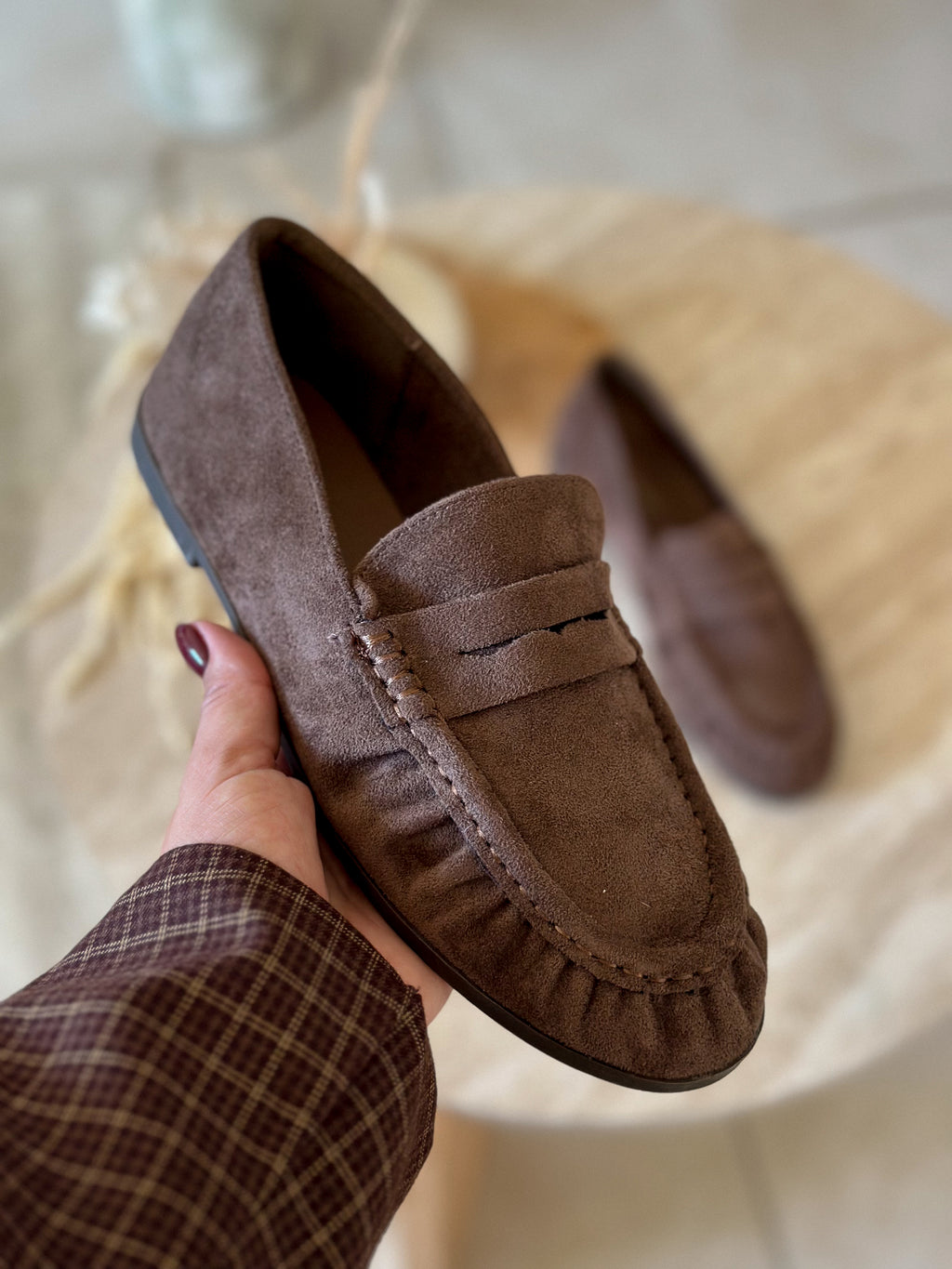 Mocassins Dan - Suédine chocolat