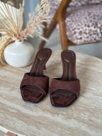 Mules Kaya - Marron à talons