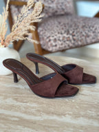 Mules Kaya - Marron à talons