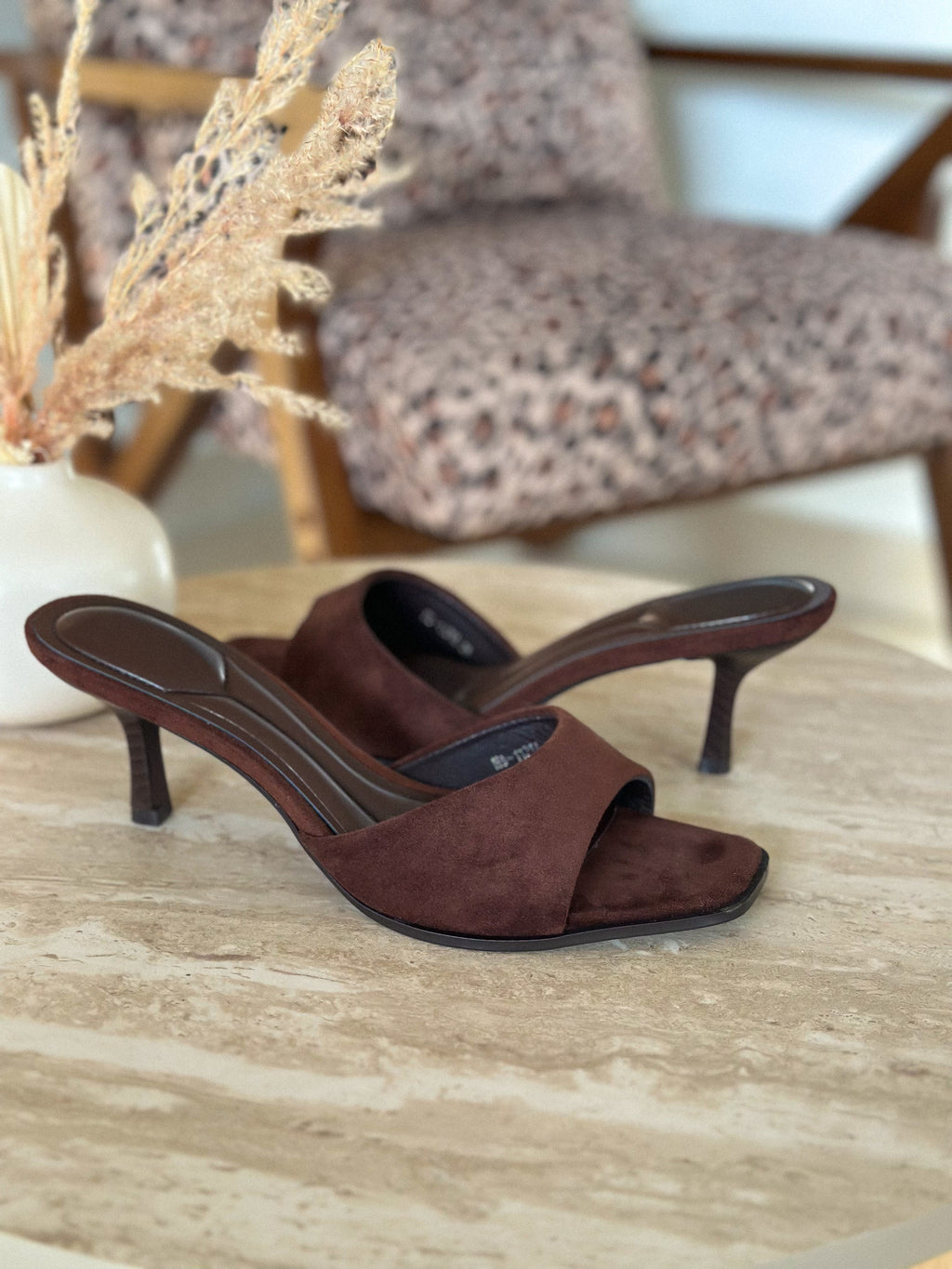 Mules Kaya - Marron à talons