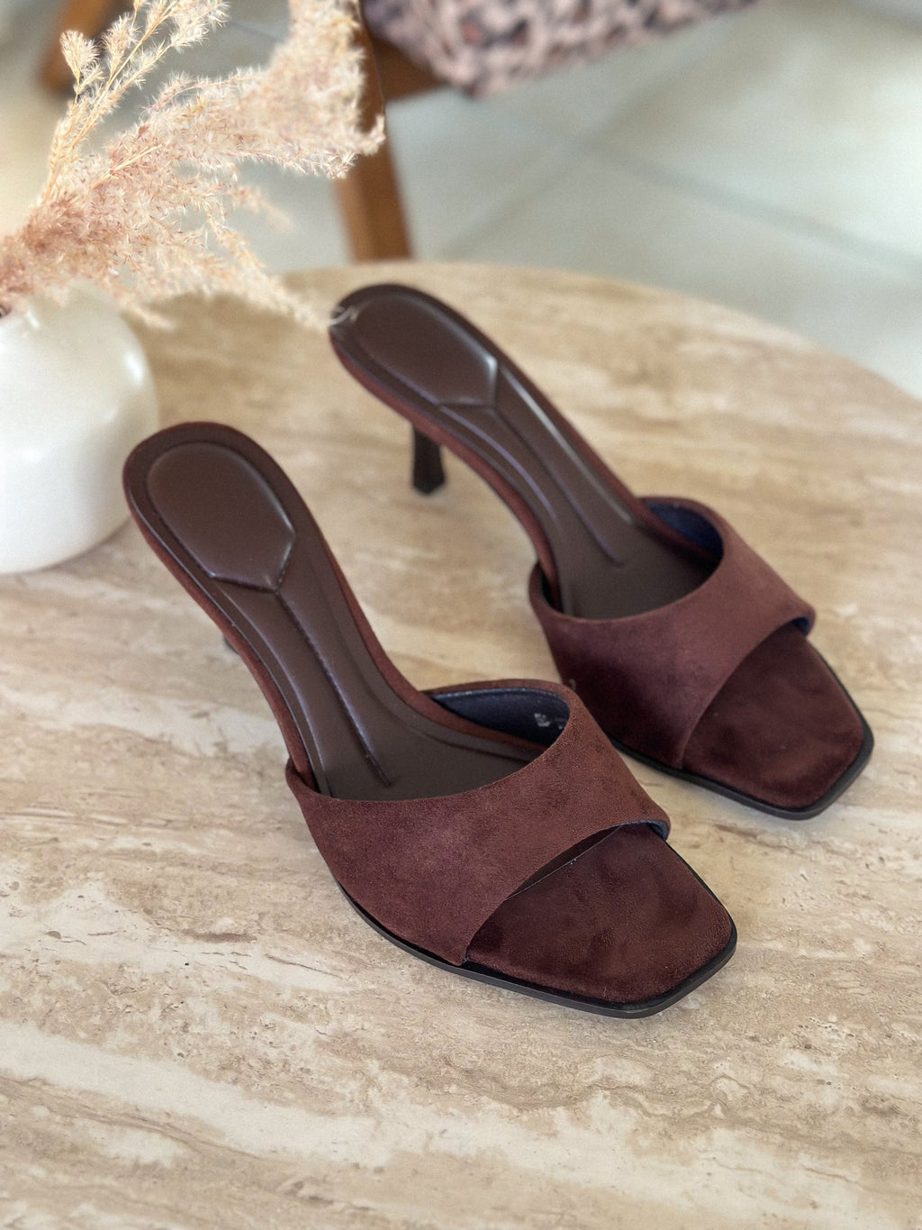 Mules Kaya - Marron à talons