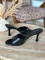 Mules Mandy - Noir à talons