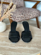 Mules Mandy - Noir à talons