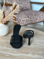 Mules Mandy - Noir à talons