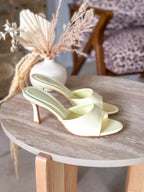 Mules Sunny - jaune clair à talons