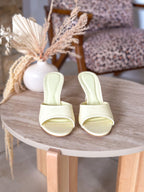 Mules Sunny - jaune clair à talons