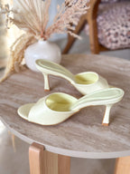 Mules Sunny - jaune clair à talons