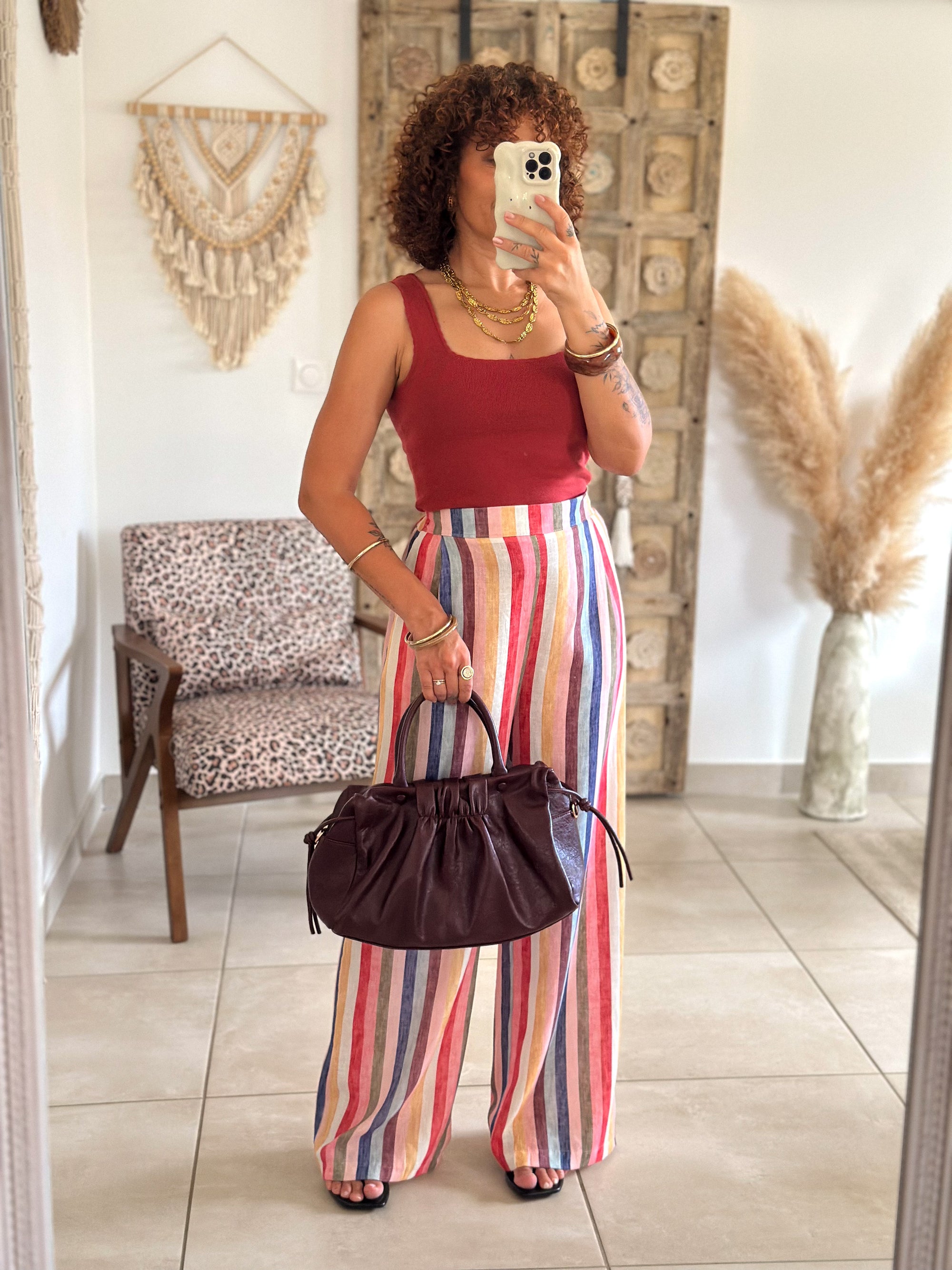 Pantalon Briel - Rayures multicolores