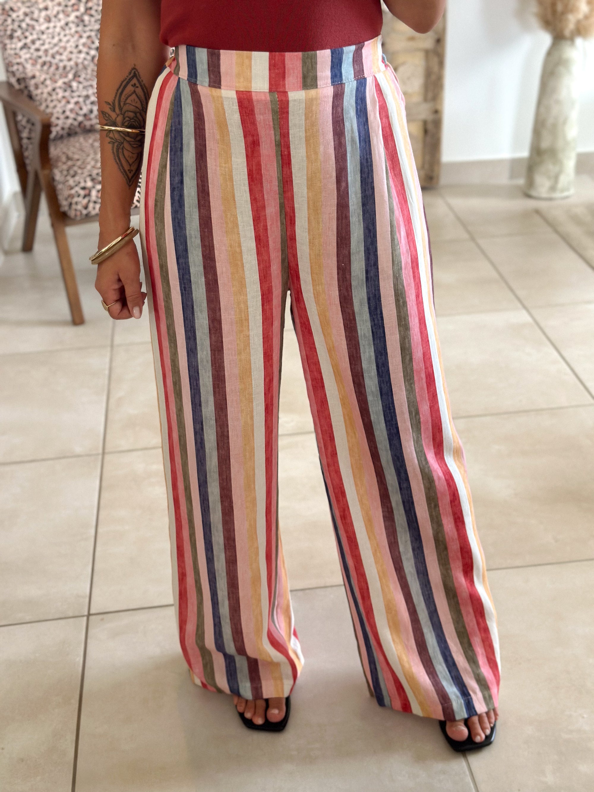 Pantalon Briel - Rayures multicolores