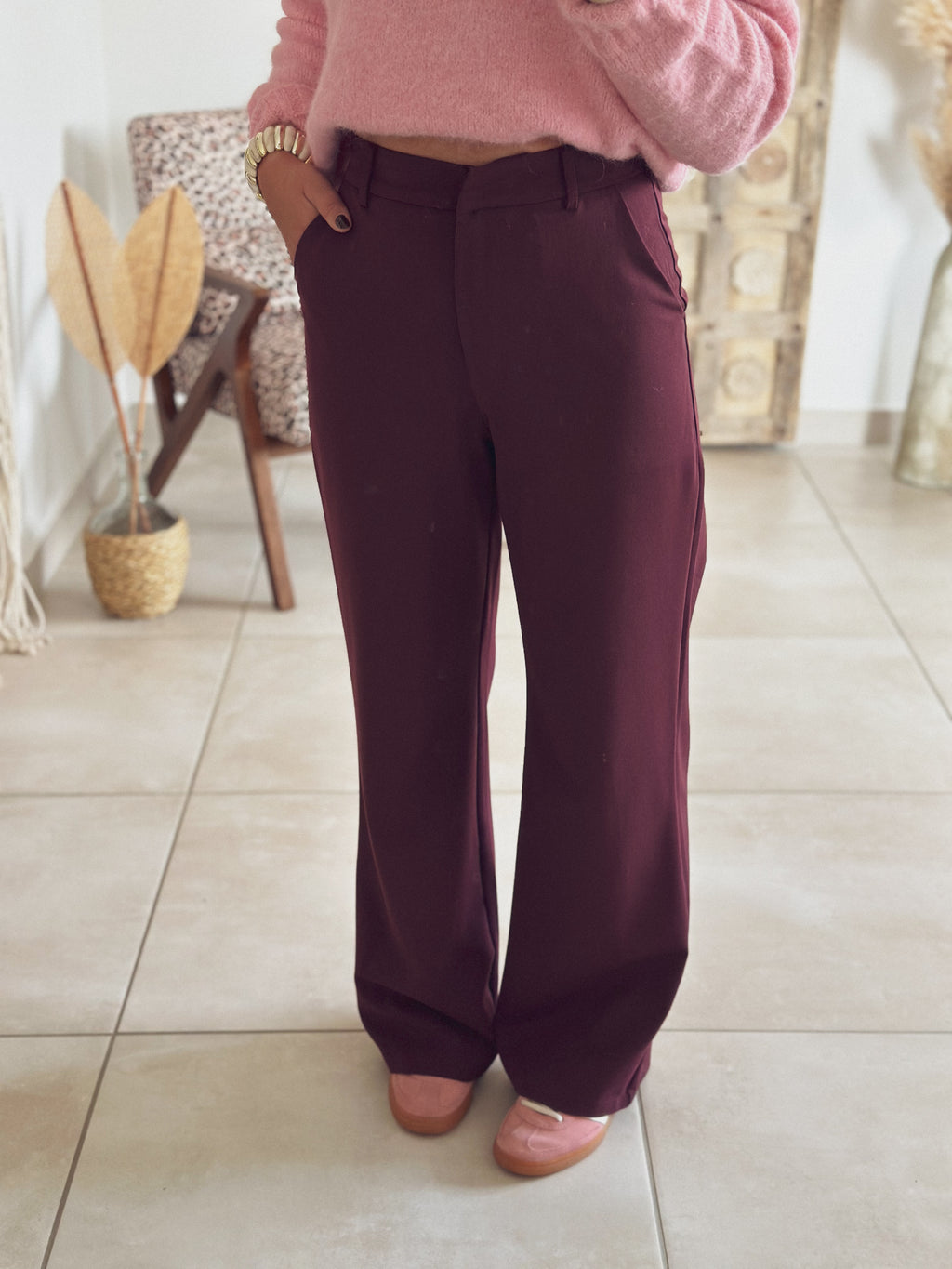 Pantalon Elina – Bordeaux