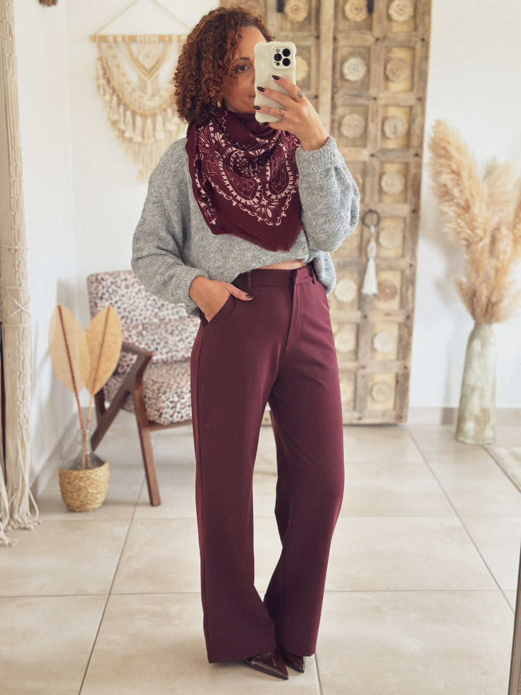 Pantalon Elina – Bordeaux
