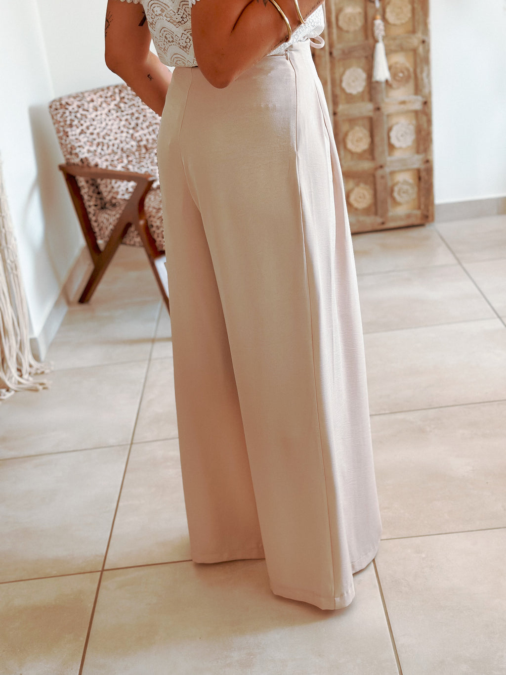 Pantalon Val - Fluide beige
