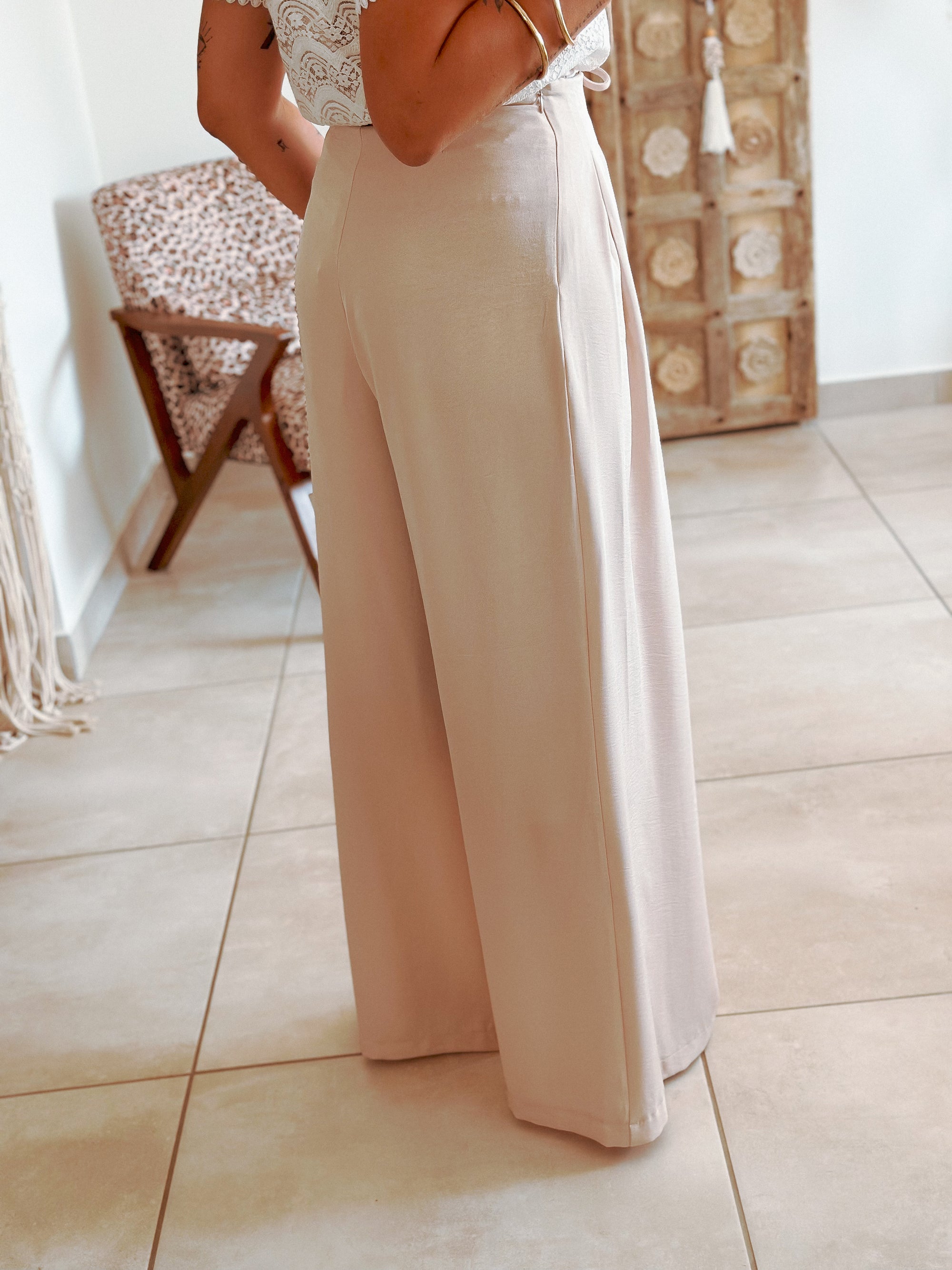 Pantalon Val - Fluide beige