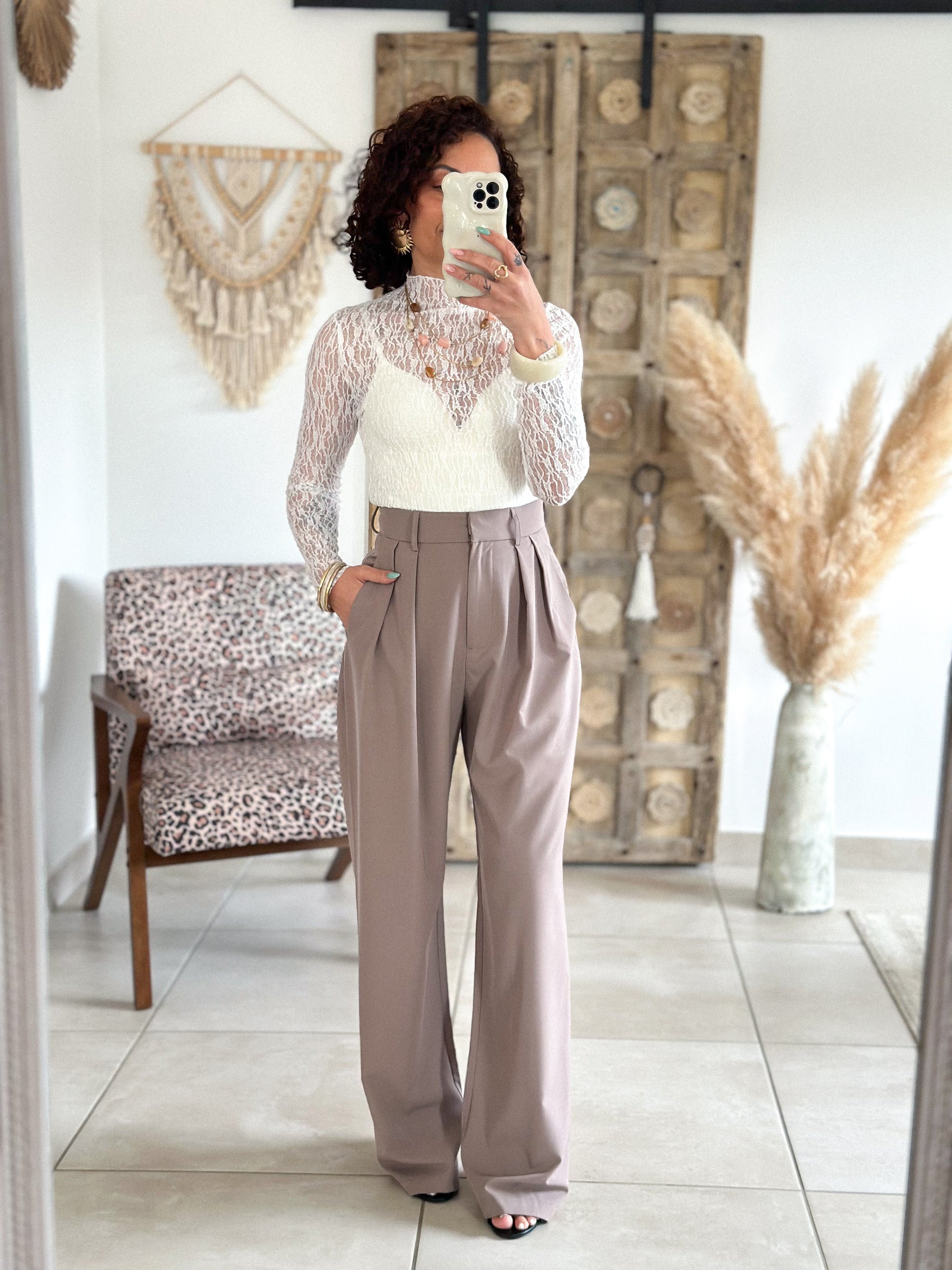 Pantalon Nadine - Large taupe
