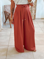 Pantalon Val - Fluide terracotta