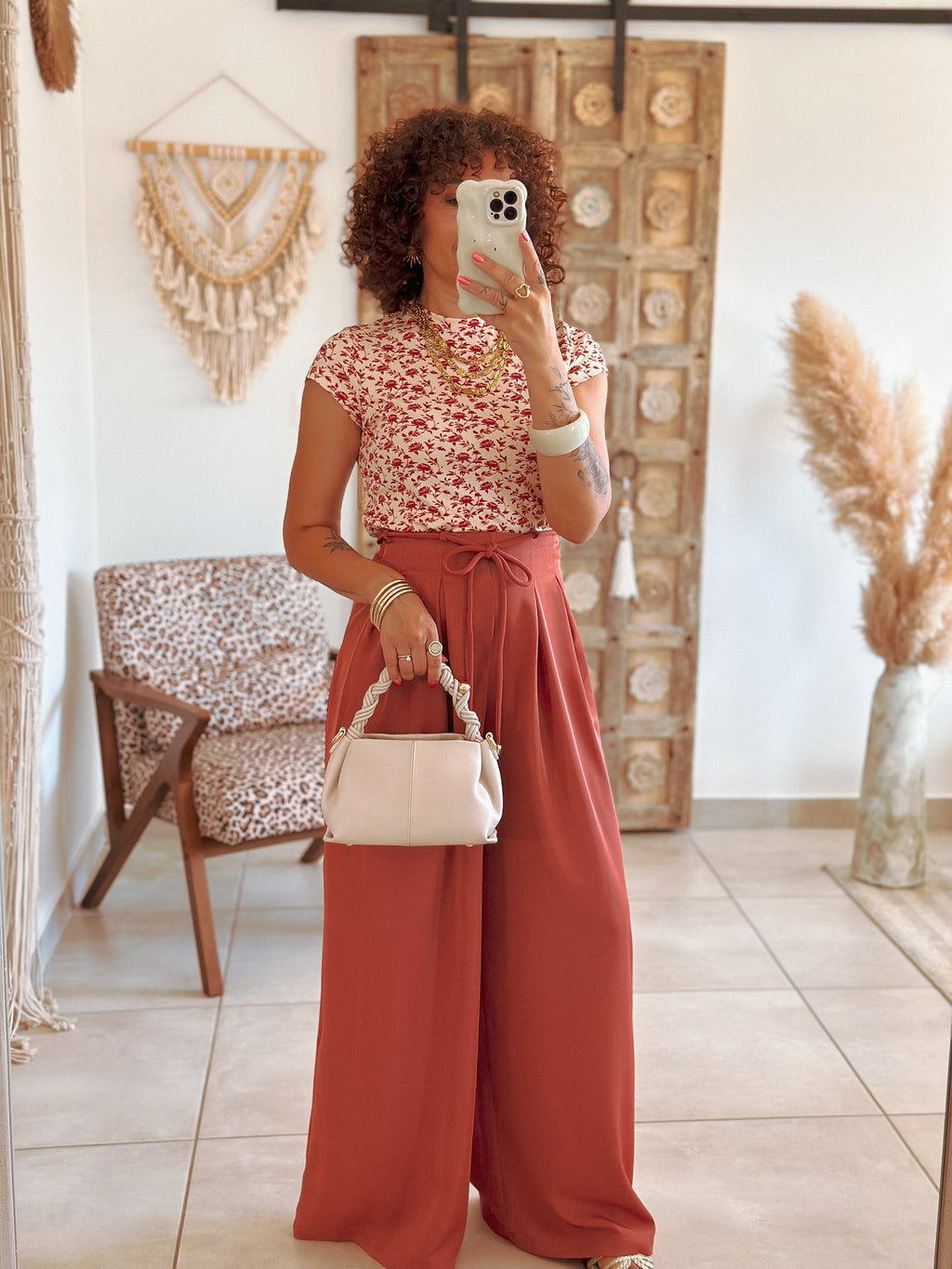 Pantalon Val - Fluide terracotta