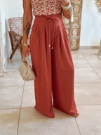 Pantalon Val - Fluide terracotta