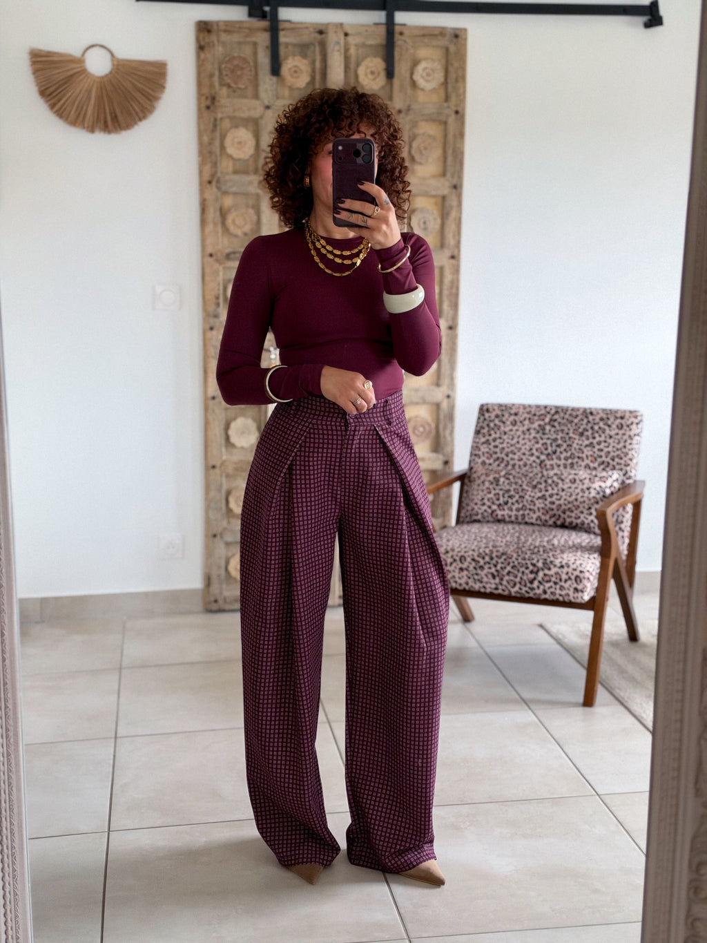 Pantalon Jess - Bordeaux