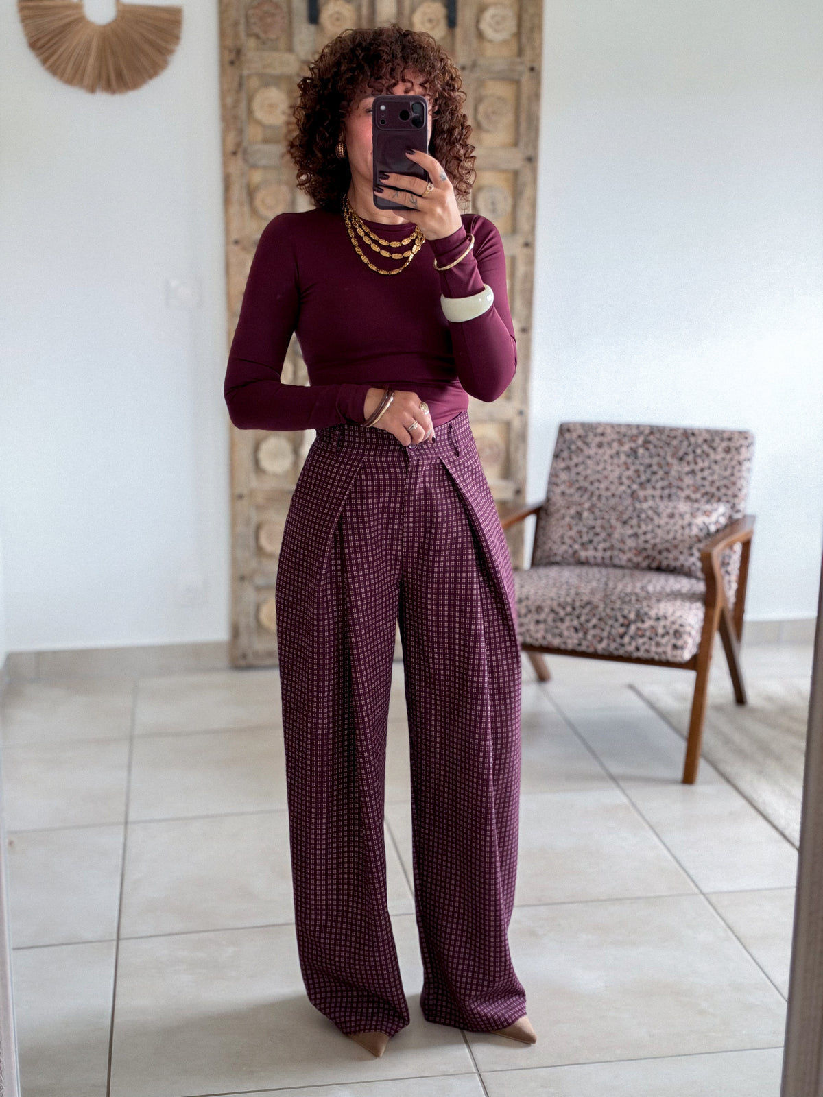 Pantalon Jess - Bordeaux