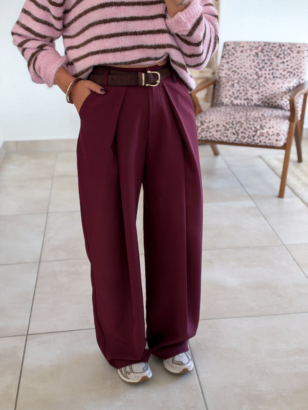 Pantalon Jess - Bordeaux
