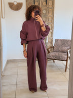 Pantalon Jessie – Carreaux bordeaux