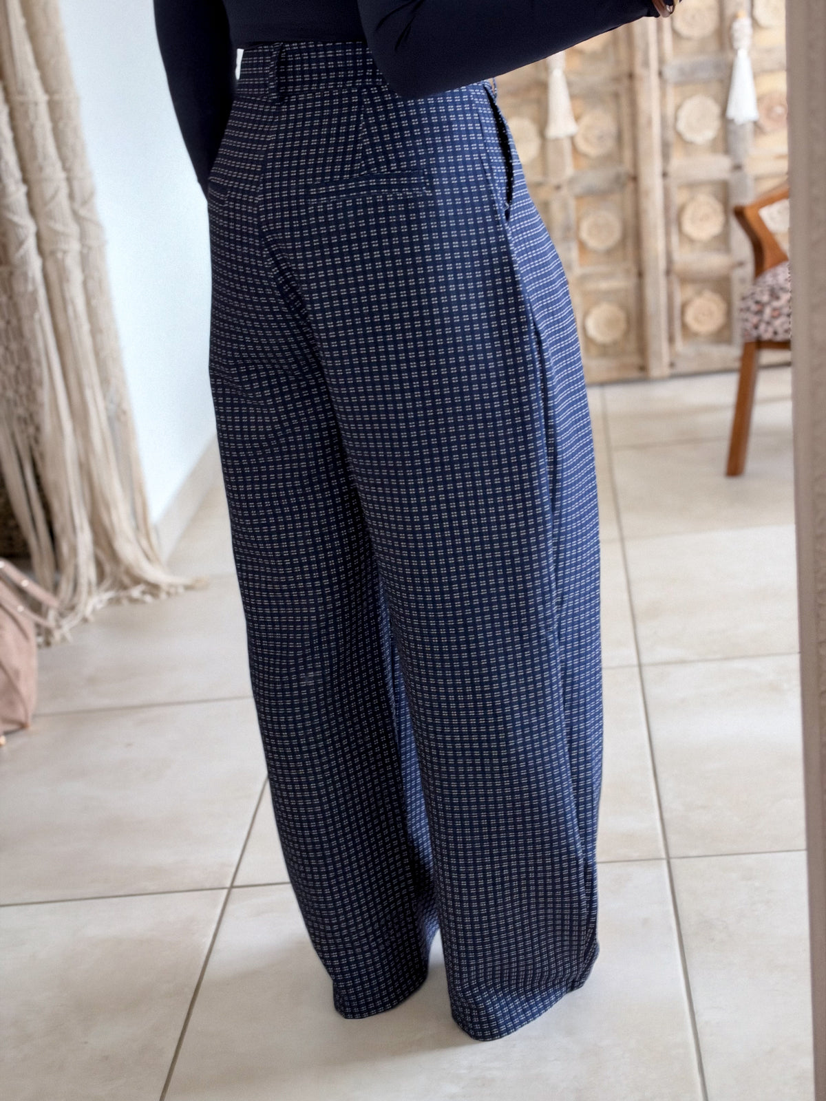 Pantalon Jessie - Carreaux marine