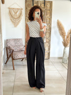 Pantalon Jess - large à pince noir