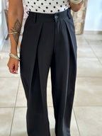 Pantalon Jess - large à pince noir