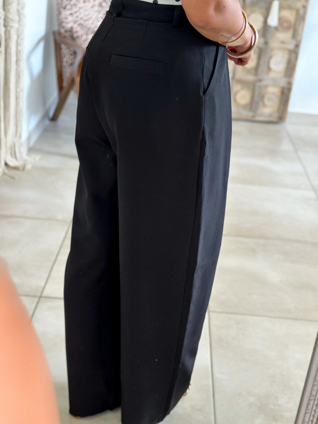 Pantalon Jess - large à pince noir