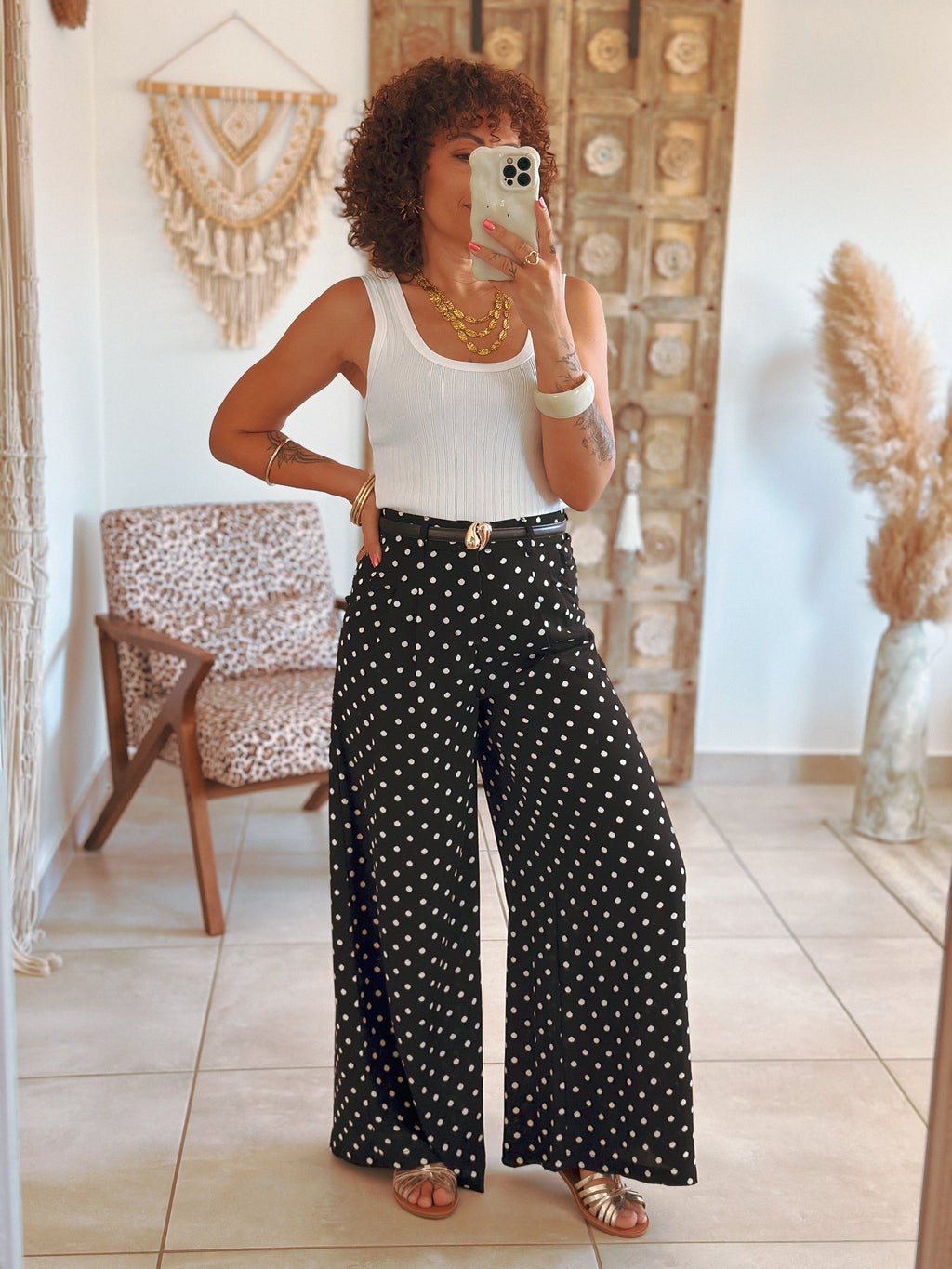 Pantalon Garrett - Noir à pois