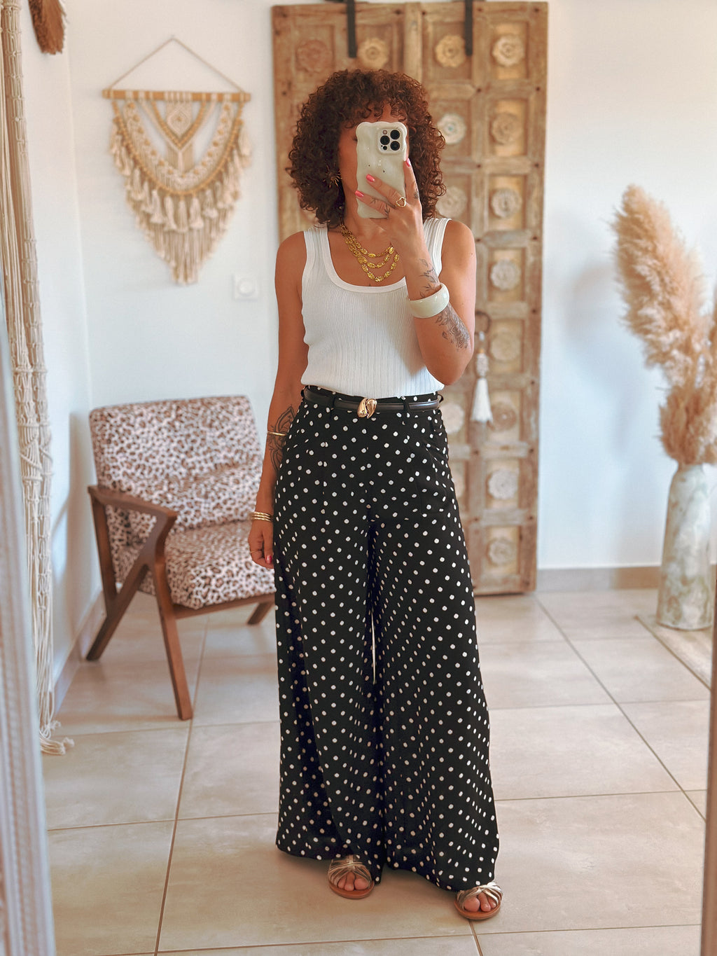 Pantalon Garrett - Noir à pois