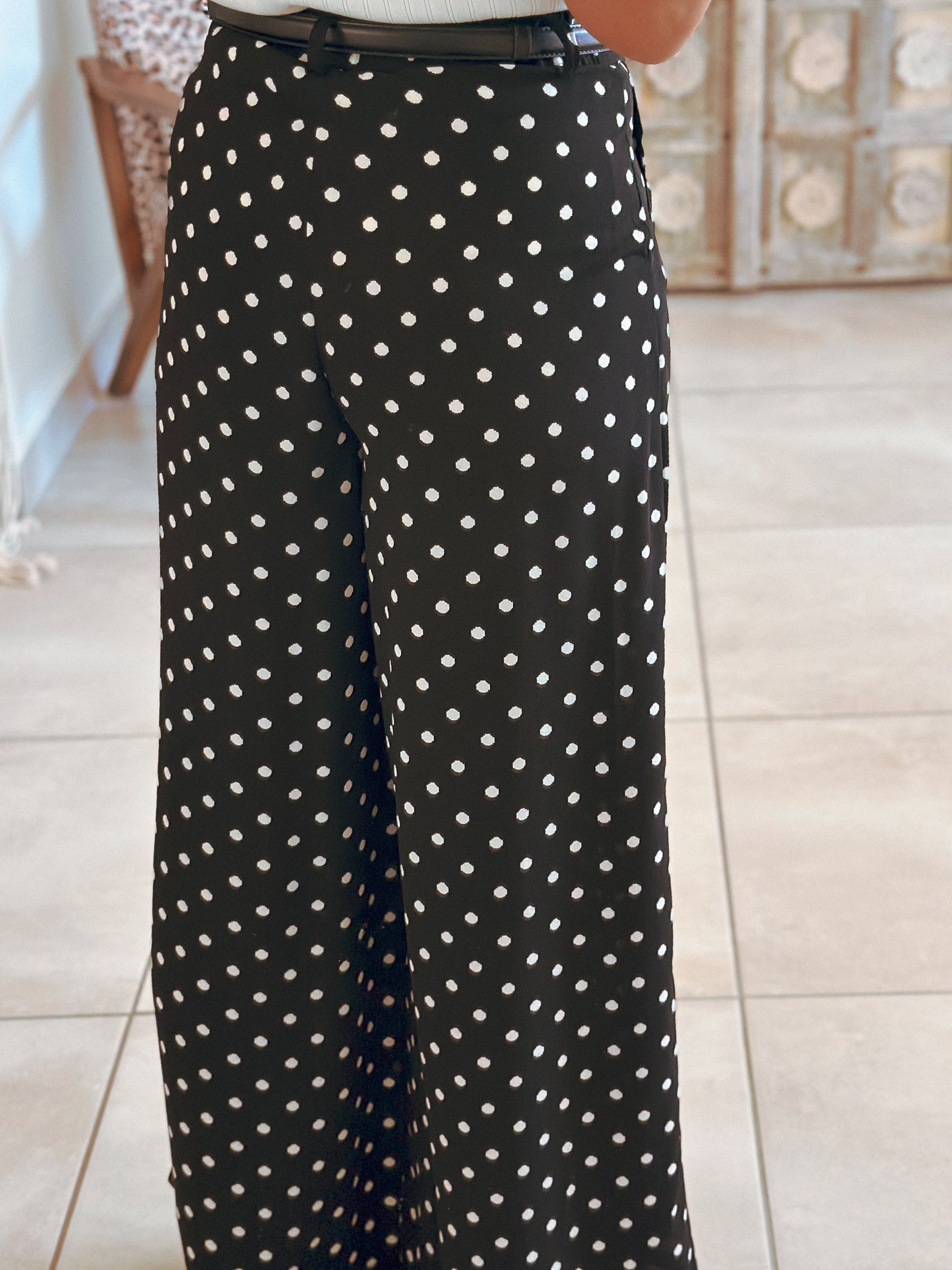 Pantalon Garrett - Noir à pois