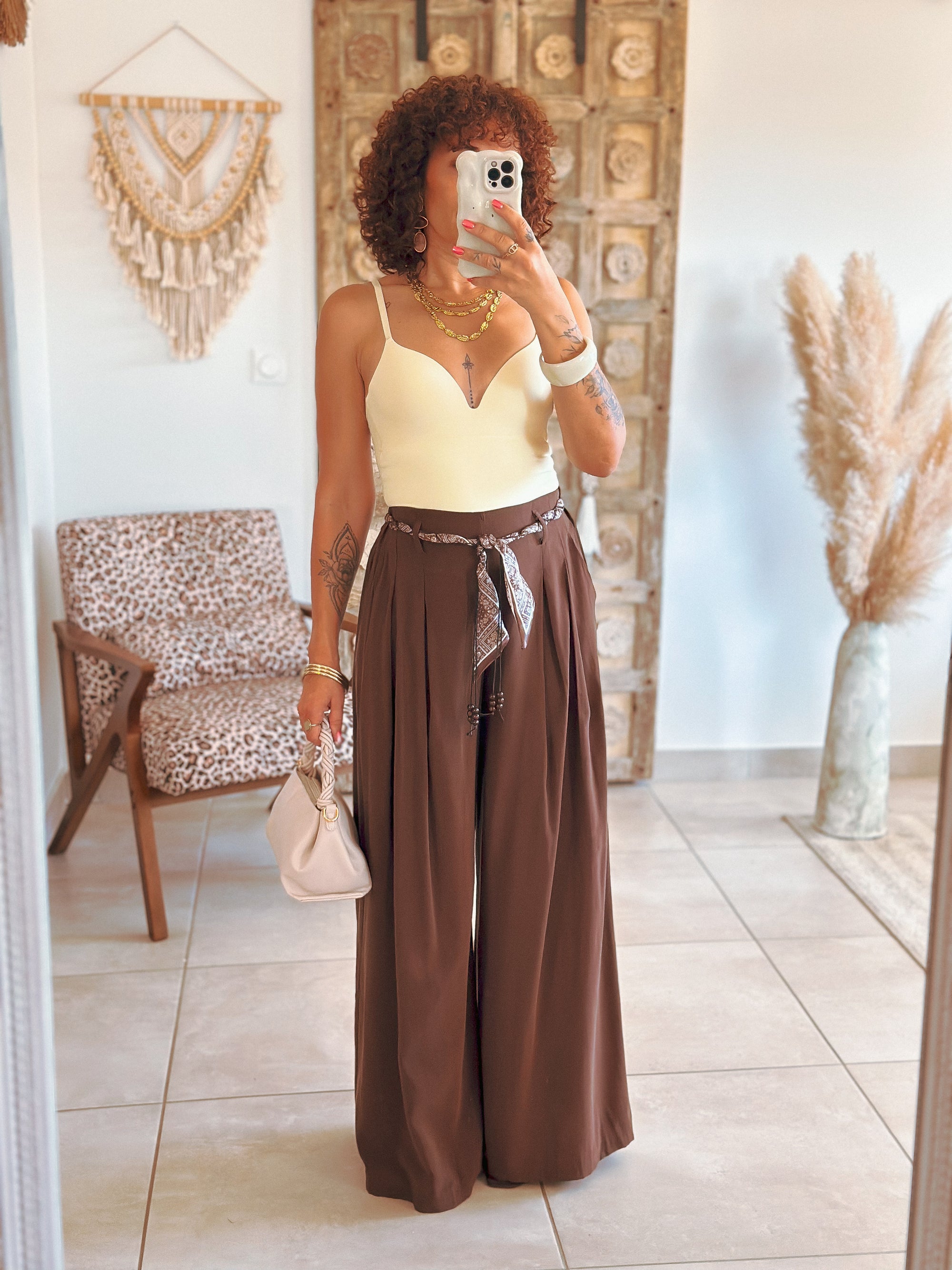 Pantalon Naïa - Palazzo chocolat