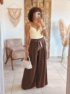 Pantalon Naïa - Palazzo chocolat