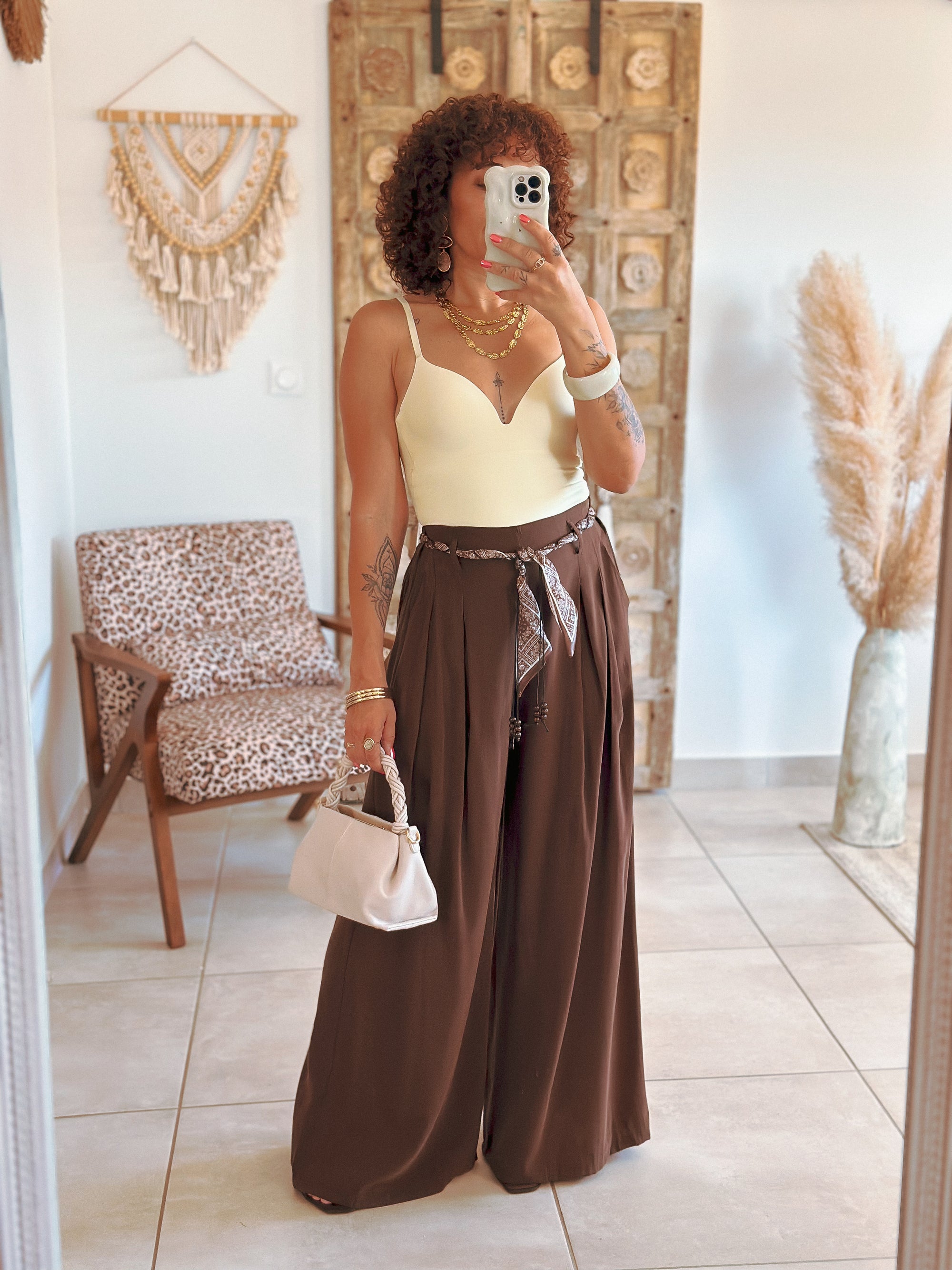 Pantalon Naïa - Palazzo chocolat