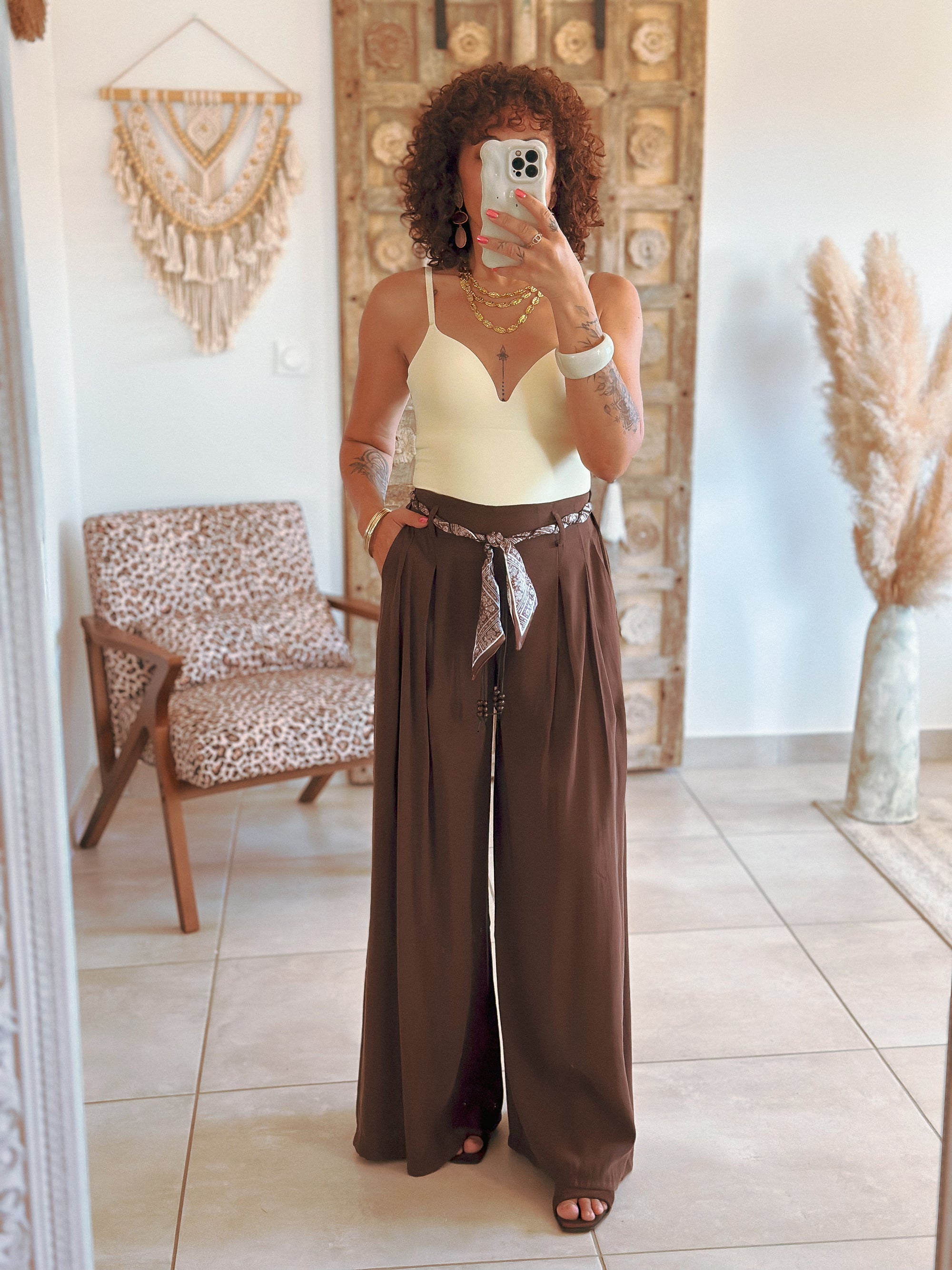 Pantalon Naïa - Palazzo chocolat