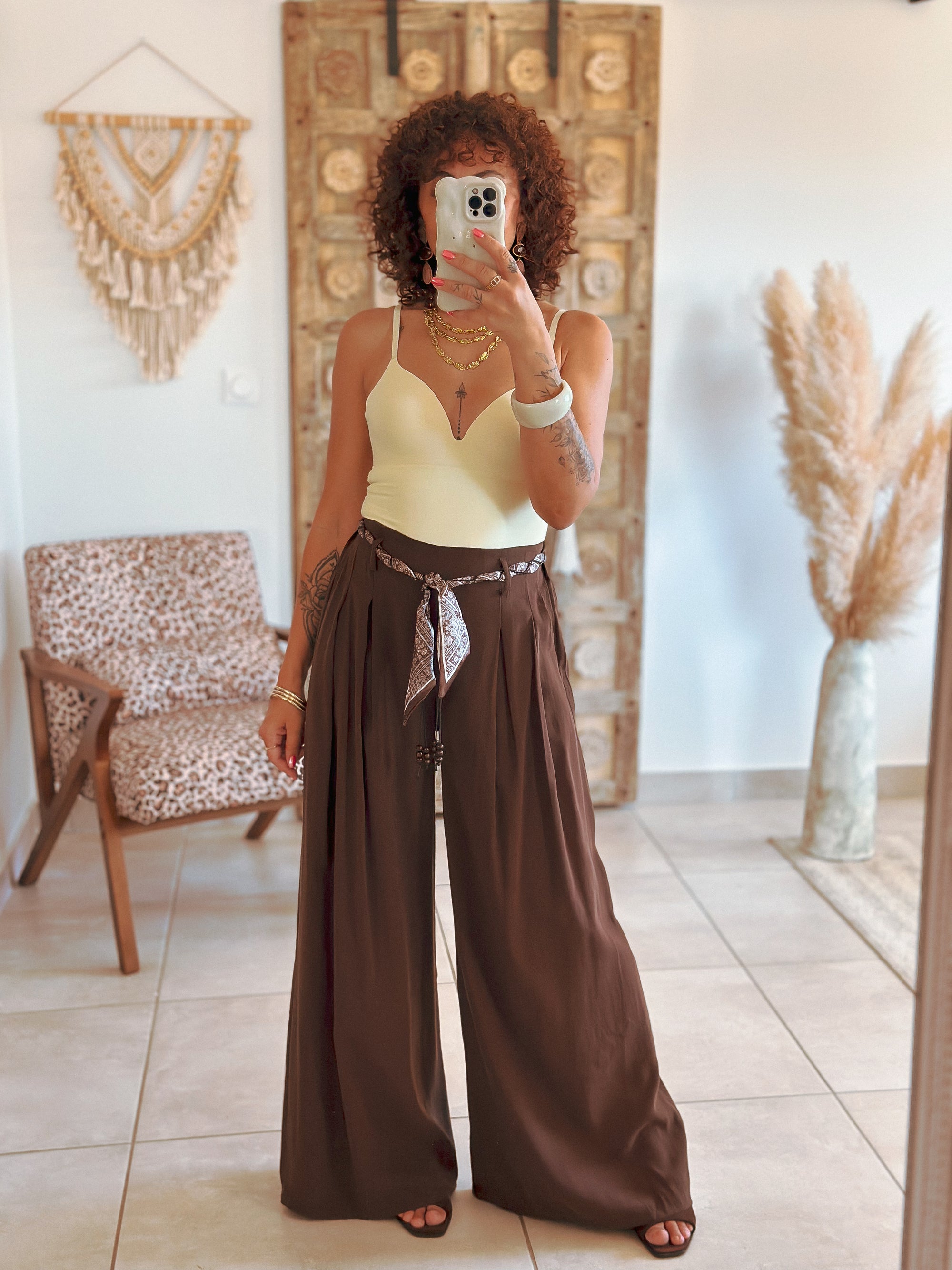 Pantalon Naïa - Palazzo chocolat