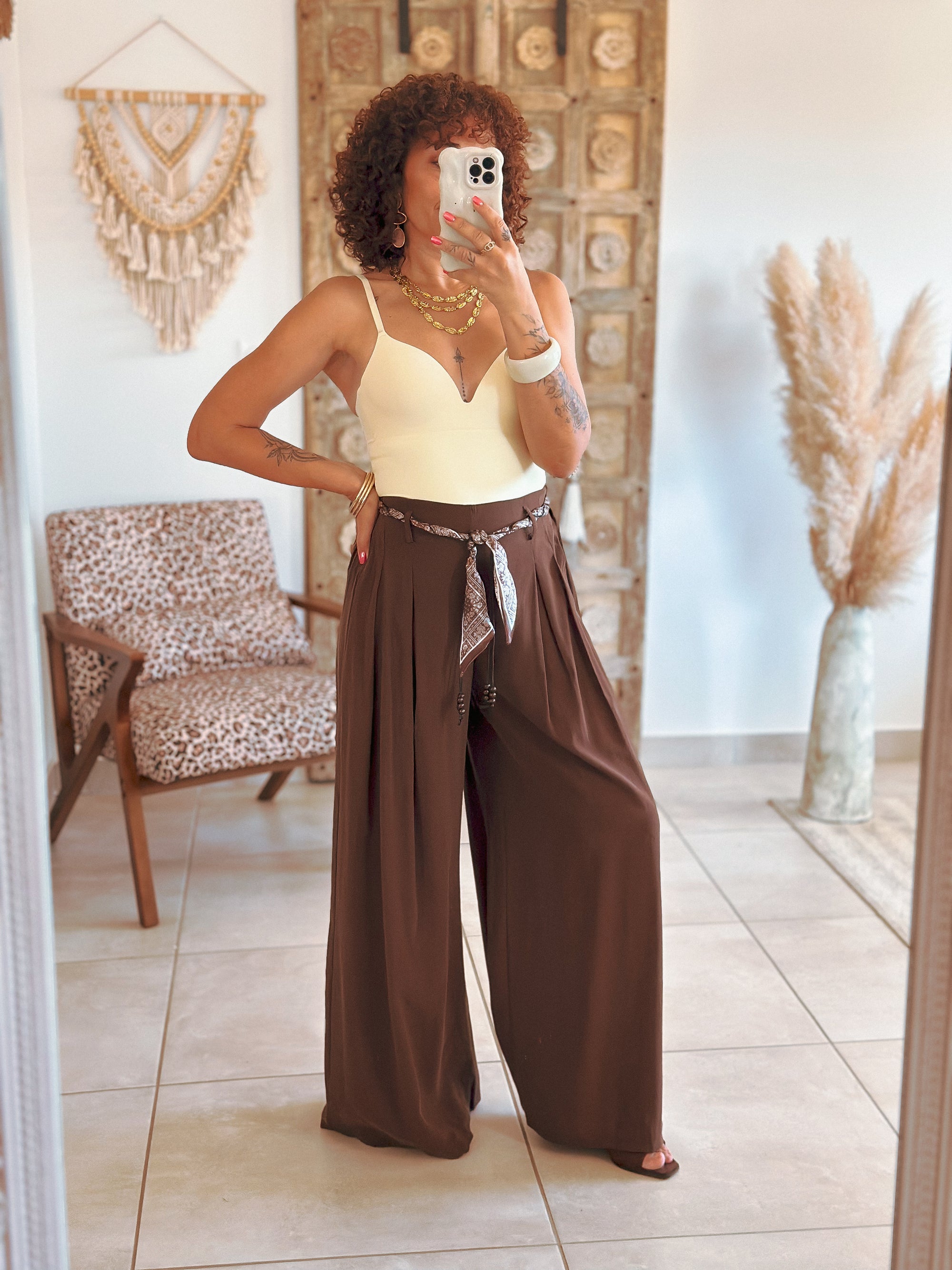 Pantalon Naïa - Palazzo chocolat
